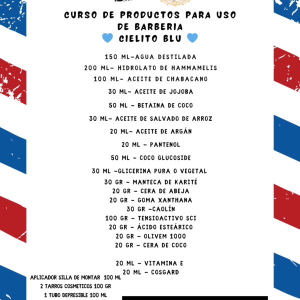 ☁️ Cielito Blu☁️ CURSOS - BARBERIA