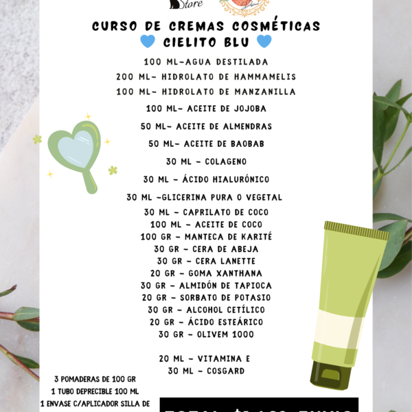☁️ Cielito Blu☁️ CURSOS - CREMAS COSMÉTICAS