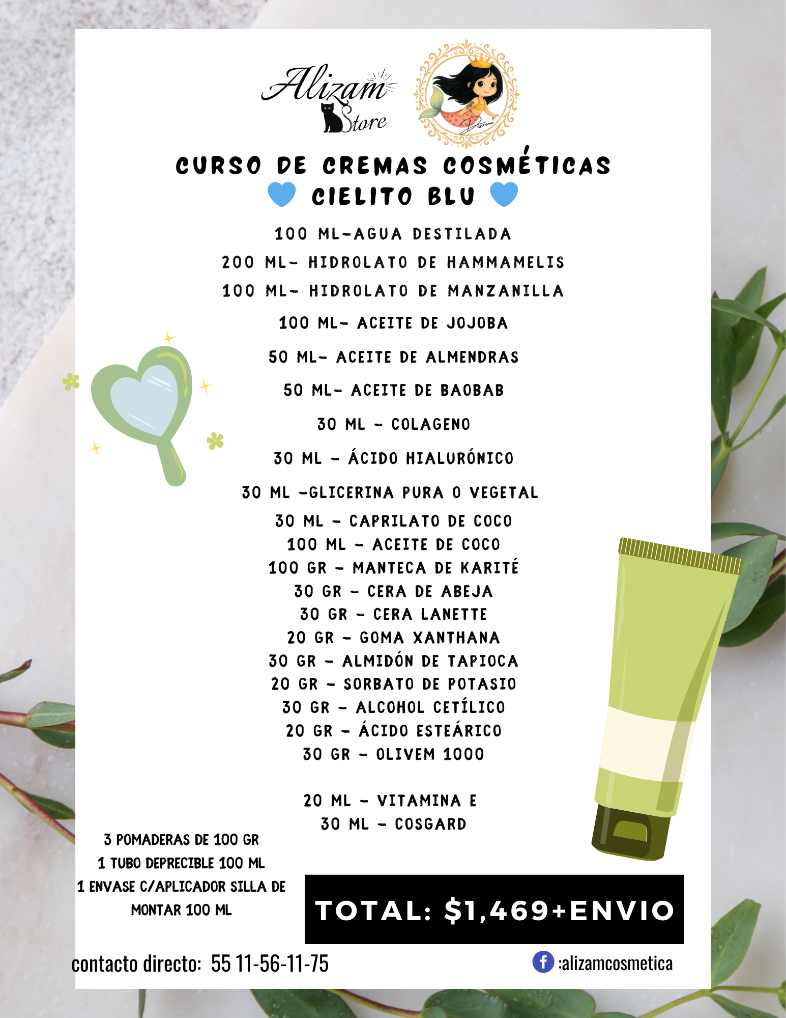 ☁️ Cielito Blu☁️ CURSOS - CREMAS COSMÉTICAS