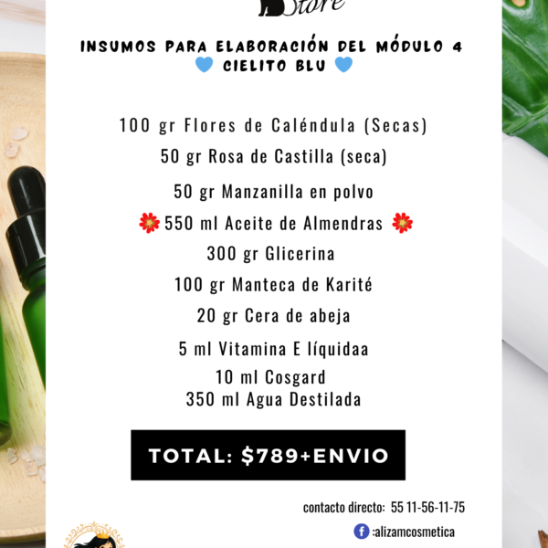 🩵Cielito Blu🩵 Módulo 4 ALMENDRAS - Herbolaria Cosmética