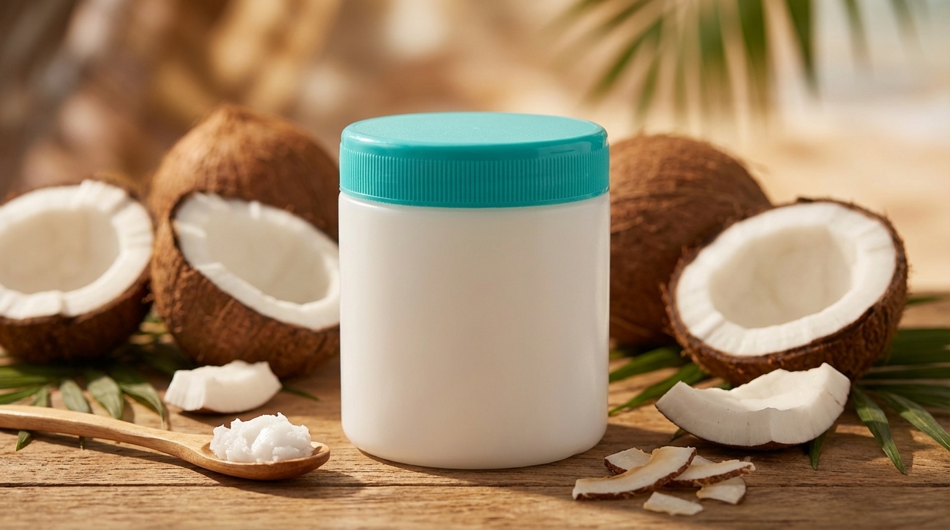 Aceite de Coco Virgen Prensado en Frío – Para Cosmética Sólida y Bálsamos DIY – Hidratante Profundo